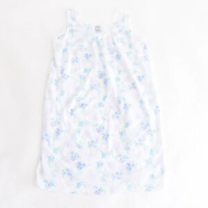 Vintage Vellina White with Purple and Blue Floral Nightgown LG